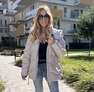 Bársony kabát gyöngyház lila – Innova Fashion